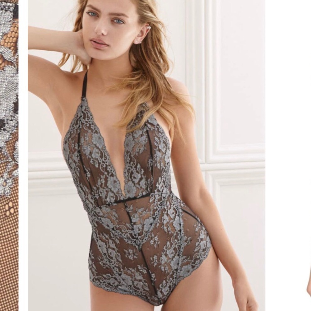 NWT Free People Charcoal Body suit S